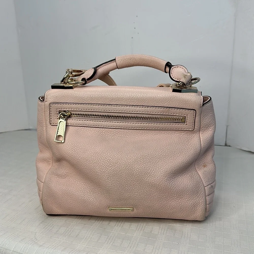 Rebecca Minkoff small satchel in Barbie pink